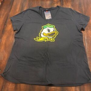 Fanatics Black Tee with Yellow and Green Duck Logo
